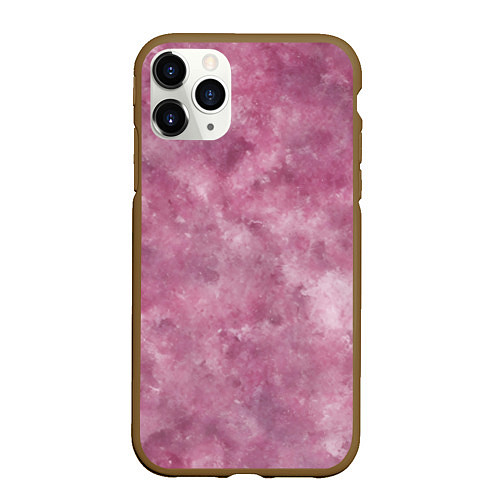 Чехол iPhone 11 Pro матовый Текстура камня родонита / 3D-Коричневый – фото 1