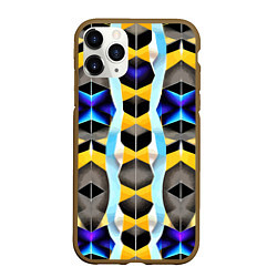 Чехол iPhone 11 Pro матовый Vanguard geometric pattern - neural network