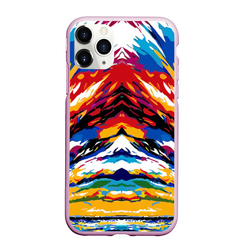 Чехол iPhone 11 Pro матовый Vanguard abstraction - vogue - art / 3D-Розовый – фото 1