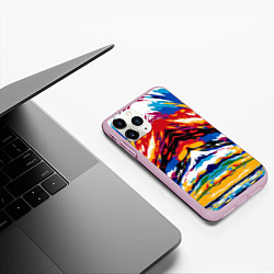 Чехол iPhone 11 Pro матовый Vanguard abstraction - vogue - art, цвет: 3D-розовый — фото 2