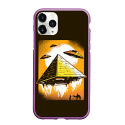 Чехол iPhone 11 Pro матовый Pyramid launch, цвет: 3D-фиолетовый