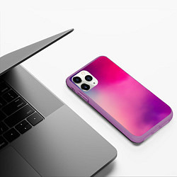 Чехол iPhone 11 Pro матовый Футболка розовая палитра, цвет: 3D-фиолетовый — фото 2