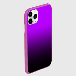 Чехол iPhone 11 Pro матовый Градиент фиолетово-чёрный, цвет: 3D-фиолетовый — фото 2
