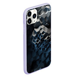 Чехол iPhone 11 Pro матовый Каменная текстура, цвет: 3D-светло-сиреневый — фото 2