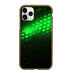Чехол iPhone 11 Pro матовый Неоновые зеленые пластины