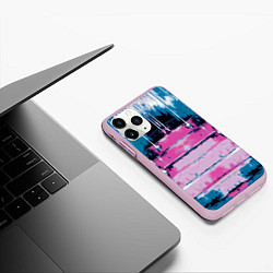 Чехол iPhone 11 Pro матовый Ladder - art - texture, цвет: 3D-розовый — фото 2