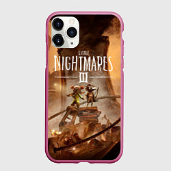 Чехол iPhone 11 Pro матовый Герои Little nightmares 3, цвет: 3D-малиновый