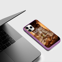 Чехол iPhone 11 Pro матовый Герои Little nightmares 3, цвет: 3D-фиолетовый — фото 2