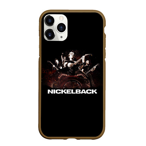 Чехол iPhone 11 Pro матовый Nickelback brutal / 3D-Коричневый – фото 1