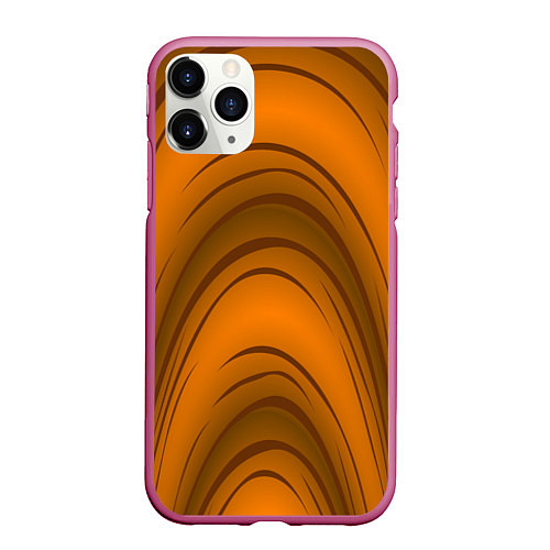 Чехол iPhone 11 Pro матовый Гнутое дерево / 3D-Малиновый – фото 1