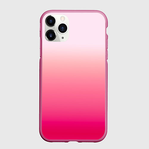 Чехол iPhone 11 Pro матовый Оттенки розового градиент / 3D-Малиновый – фото 1