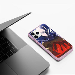 Чехол iPhone 11 Pro матовый One Punch Man Сайтама, цвет: 3D-розовый — фото 2