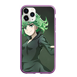 Чехол iPhone 11 Pro матовый One Punch Man Тацумаки, цвет: 3D-фиолетовый