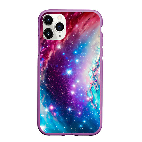 Чехол iPhone 11 Pro матовый Удивительная вселенная / 3D-Фиолетовый – фото 1