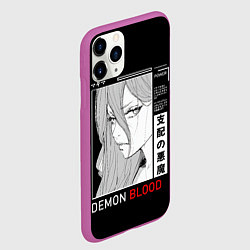 Чехол iPhone 11 Pro матовый Модель Пауэр - Человек бензопила, цвет: 3D-фиолетовый — фото 2
