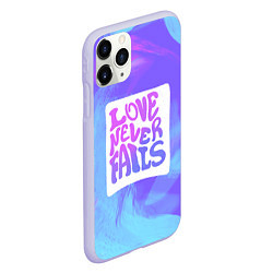 Чехол iPhone 11 Pro матовый Love neve fails, цвет: 3D-светло-сиреневый — фото 2