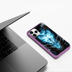 Чехол iPhone 11 Pro матовый Магический доспех некроманта, цвет: 3D-фиолетовый — фото 2