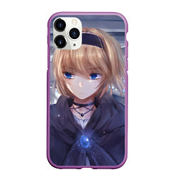 Чехол iPhone 11 Pro матовый Touhou Project Алиса Маргатройд, цвет: 3D-фиолетовый