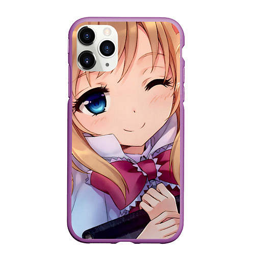 Чехол iPhone 11 Pro матовый Touhou Project Алиса Маргатройд / 3D-Фиолетовый – фото 1