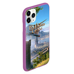 Чехол iPhone 11 Pro матовый Врата Балдура - Baldurs Gate 3, цвет: 3D-фиолетовый — фото 2