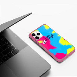 Чехол iPhone 11 Pro матовый I Am Kenough Tie-Dye, цвет: 3D-малиновый — фото 2