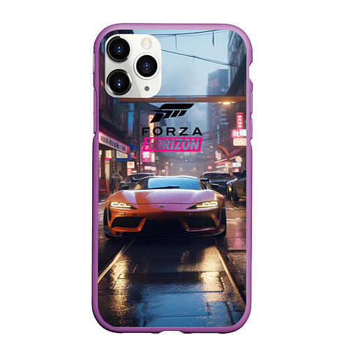 Чехол iPhone 11 Pro матовый Forza Horizon game / 3D-Фиолетовый – фото 1