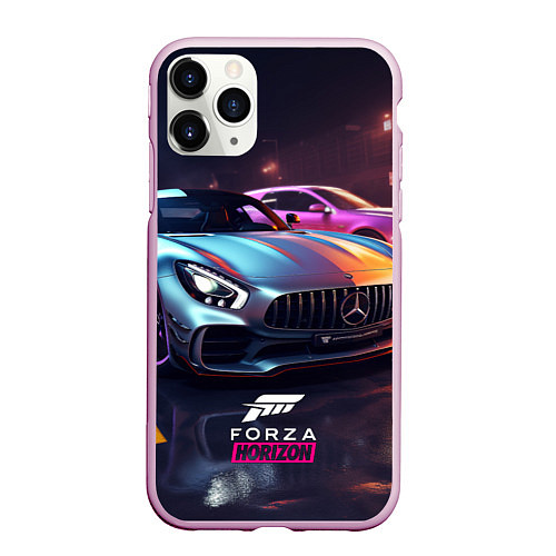 Чехол iPhone 11 Pro матовый Forza Horizon street racing / 3D-Розовый – фото 1