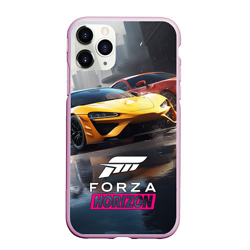 Чехол iPhone 11 Pro матовый Forza Horizon / 3D-Розовый – фото 1