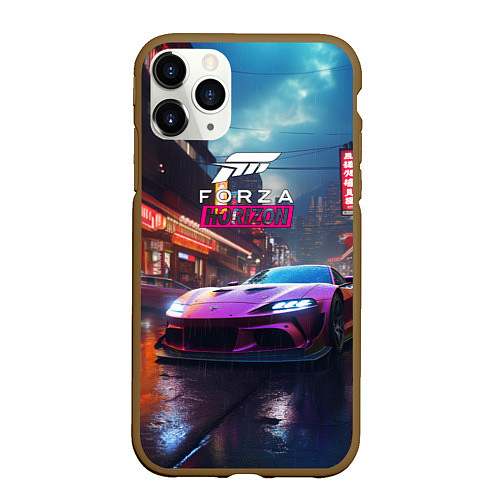 Чехол iPhone 11 Pro матовый Forza Horizon game / 3D-Коричневый – фото 1