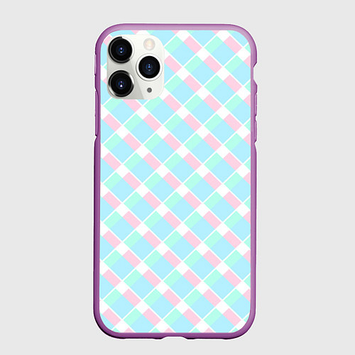 Чехол iPhone 11 Pro матовый Клетка из фильма Барби / 3D-Фиолетовый – фото 1