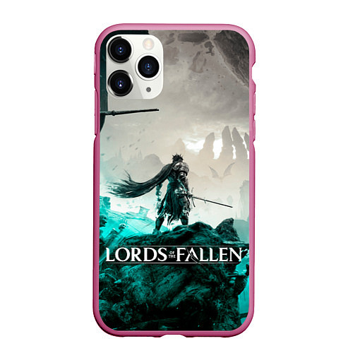 Чехол iPhone 11 Pro матовый Герой Lords of the fallen / 3D-Малиновый – фото 1