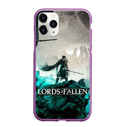 Чехол iPhone 11 Pro матовый Герой Lords of the fallen / 3D-Фиолетовый – фото 1