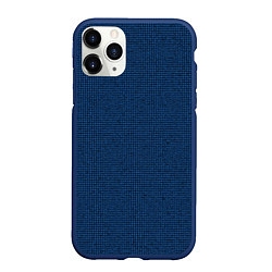 Чехол iPhone 11 Pro матовый Мелкая синяя плитка текстура