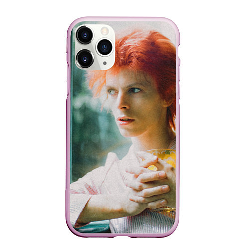 Чехол iPhone 11 Pro матовый David Bowie in Haddon Hall / 3D-Розовый – фото 1