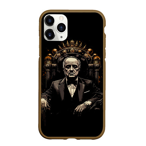 Чехол iPhone 11 Pro матовый Дон Вито Корлеоне крестный отец / 3D-Коричневый – фото 1
