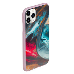 Чехол iPhone 11 Pro матовый Палитра масло, цвет: 3D-розовый — фото 2