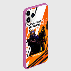 Чехол iPhone 11 Pro матовый CS 2 Asiimov, цвет: 3D-фиолетовый — фото 2