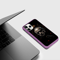 Чехол iPhone 11 Pro матовый Дон Вито Корлеоне крестный отец, цвет: 3D-фиолетовый — фото 2