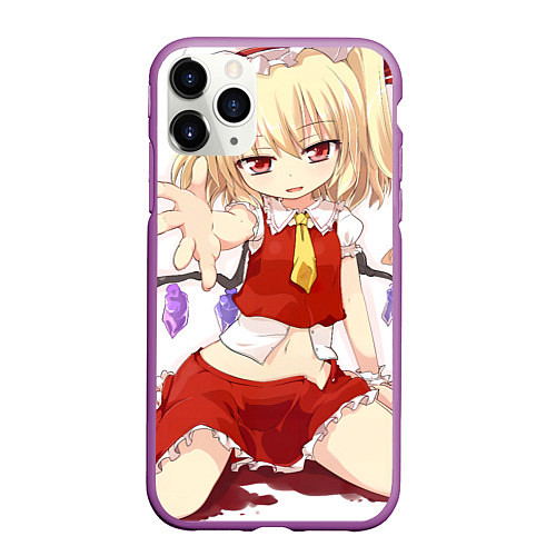 Чехол iPhone 11 Pro матовый Touhou Project Flandre Скарлет Cute / 3D-Фиолетовый – фото 1