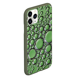 Чехол iPhone 11 Pro матовый Пузыри в зелёной жидкости, цвет: 3D-темно-зеленый — фото 2