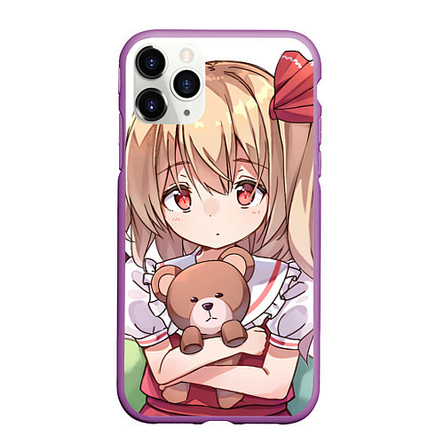 Чехол iPhone 11 Pro матовый Touhou Project Flandre Scarlet / 3D-Фиолетовый – фото 1