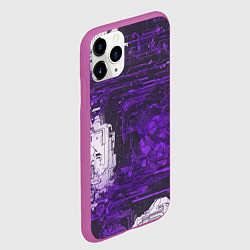 Чехол iPhone 11 Pro матовый Киберпанк заражение фиолетовое, цвет: 3D-фиолетовый — фото 2