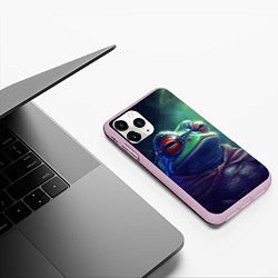 Чехол iPhone 11 Pro матовый Пепе мем лягушка, цвет: 3D-розовый — фото 2