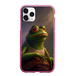 Чехол iPhone 11 Pro матовый Натуральная лягушка Пепе