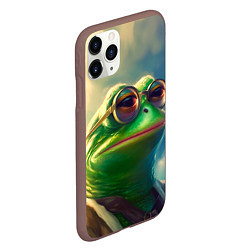 Чехол iPhone 11 Pro матовый Лягушка Пепе, цвет: 3D-коричневый — фото 2