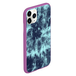 Чехол iPhone 11 Pro матовый Tie-Dye дизайн, цвет: 3D-фиолетовый — фото 2