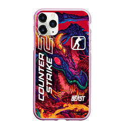 Чехол iPhone 11 Pro матовый CS 2 hyper beast, цвет: 3D-розовый