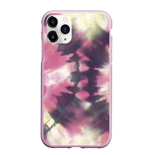 Чехол iPhone 11 Pro матовый Tie-Dye дизайн / 3D-Розовый – фото 1