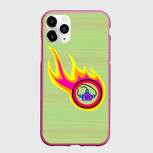 Чехол iPhone 11 Pro матовый Пожарная памятка / 3D-Малиновый – фото 1