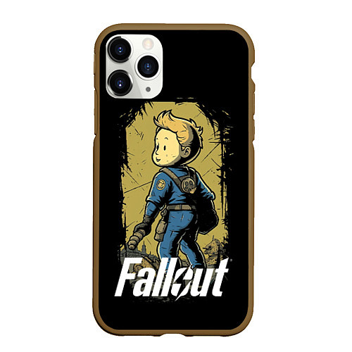 Чехол iPhone 11 Pro матовый Fallout boy / 3D-Коричневый – фото 1